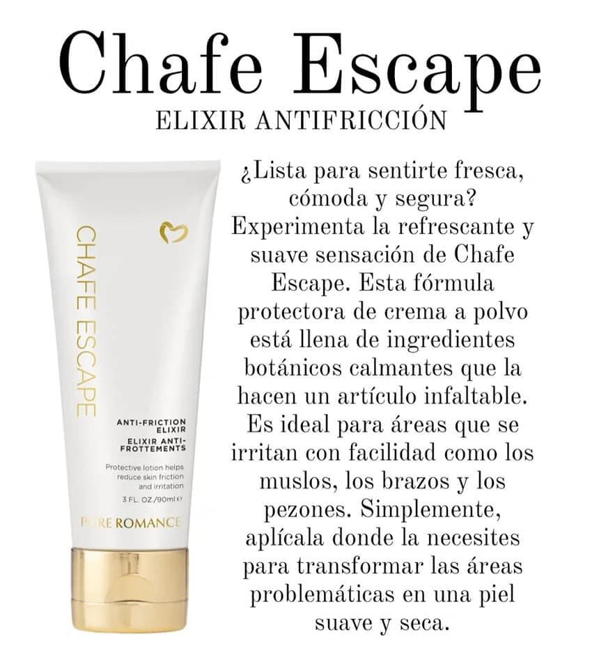 Chafe Escape gratis en ordenes de $75 SIN IMPUESTOS