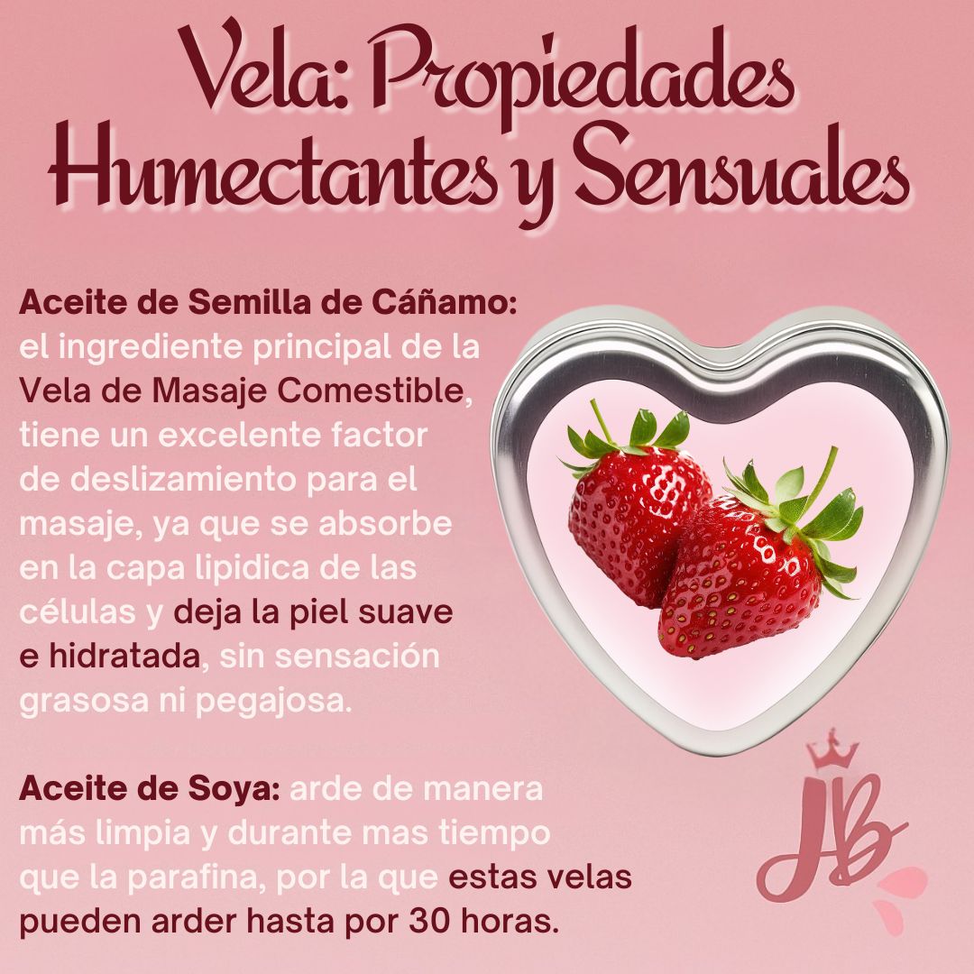 Vela comible 3 en 1 sabor fresa