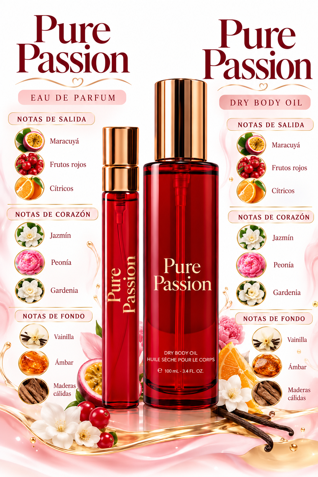 Pure Passion Dúo de Perfume R y Aceite Corporal